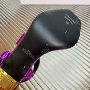 BALMAIN 25S HIGH HEEL SANDALS 95MM IN ROYAL PURPLE GLOSSY CALFSKIN