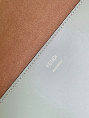 Fend Sunshine Medium Bag 35 Light Grey Leather