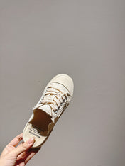 BALENCIAGA 25S SPORT CLOGS IN CREAM WHITE CANVAS