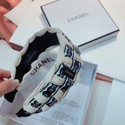 WHITE MIX BLACK FABRIC HAIRBAND 832193