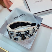 WHITE MIX BLACK FABRIC HAIRBAND 832193