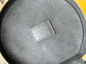 LV 25S PETIT NOE  16 IN BROWN MONOGRAM COATED CANVAS LEATHER TRIM BLACK