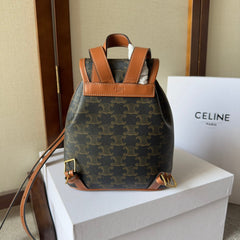 SMALL FOLCO BACKPACK 20 IN BLACK TRIOMPHE CANVAS
