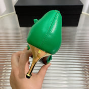 MARY JANE PUMP 7 CM IN EMERALD GREEN CALFSKIN