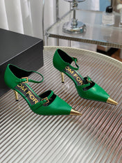 MARY JANE PUMP 7 CM IN EMERALD GREEN CALFSKIN