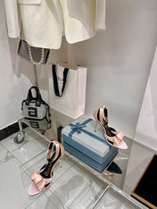 HIGH HEELS 11 CM IN PEACH PINK PURE SILK AND LAMBSKIN