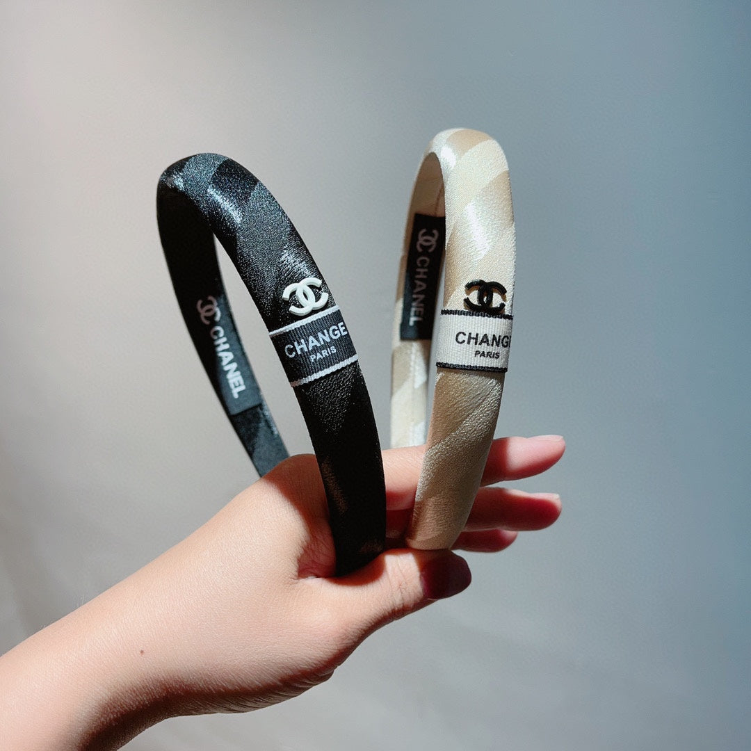 TAN BEIGE SILK HAIRBAND 876967