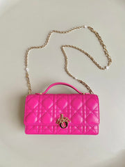 MICRO LADY 12 BAG IN HOT PINK LAMBSKIN