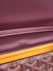 MONTE-CARLO PM CLUTCH 25 IN WINE RED GOYARDINE CANVAS