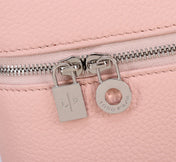 EXTRA BAG L27 IN BLUSH PINK GRAINED CALFSKIN WITH SILVER  HARDWARE