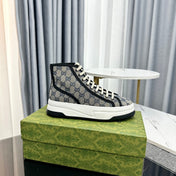 GG HIGH TOP SNEAKER FLATFORM LEAD CANVAS