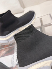 BALENCIAGA 25S SPEED TRAINER SNEAKERS 55 MM IN BLACK KNIT STYLE 4