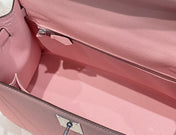 KELLY 28CM IN ROSE SAKURA SWIFT CALFSKIN SILVER HARDWARE