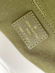 NEVERFULL MM 32 KHAKI CREAM MONOGRAM EMPREINTE LEATHER