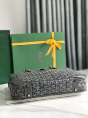 AMBASSADE DOCUMENT CASE 35 IN GRAY GOYARDINE CANVAS