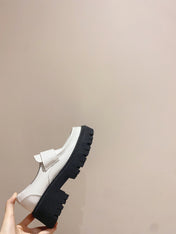 BALENCIAGA 25S LOAFERS IN WHITE CALFSKIN