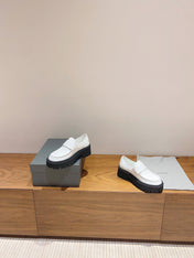 BALENCIAGA 25S LOAFERS IN WHITE CALFSKIN