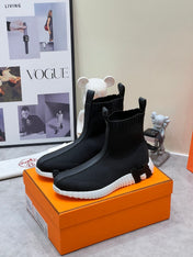 H FUN CLASSIC SNEAKER STYLISH BLACK FABRIC