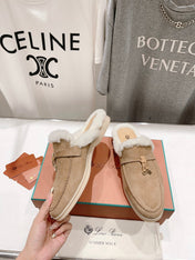 LP CHARMS WALK BABOUCHE LOAFERS CAMEL FLEECE