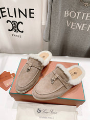 LP CHARMS WALK BABOUCHE LOAFERS PEANUT FLEECE