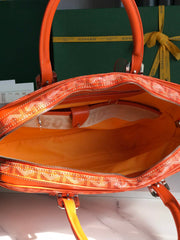 AMBASSADE DOCUMENT CASE 35 IN ORANGE GOYARDINE CANVAS