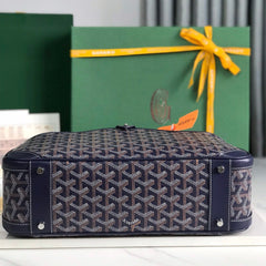 SAINT JEANNE BAG 35 IN OXFORD BLUE GOYARDINE CANVAS AND CALFSKIN