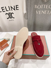 LP CHARMS WALK BABOUCHE LOAFERS CHERRY SUEDE