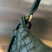 MEDIUM GEMELLI 36 DARK GREEN LAMBSKIN