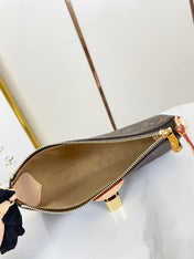 POCHETTE TIRETTE 22 IN BROWN MONOGRAM CANVAS GOLD BUCKLE