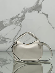 DARLING HANDBAG 25 IN WHITE SOFT GRAIN LAMBSKIN