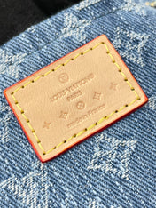 CROISSANT 25 IN BLUE MONOGRAM DENIM