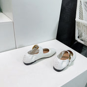 ASTAIRE MARY-JANE BALLERINA IN WHITE CALFSKIN