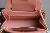 CHANEL 25S KELLY 19 CM IN WINE RED TWEED WITH GOLD HARDWARE