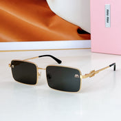 LOGO SQUARE SUNGLASSES SMU808 IN METAL