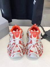 3XL EXTREME LACE SNEAKER ORANGE MIX DUST WHITE AND SILVER
