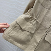 LP CLASSIC STAND-COLLAR LINEN JACKET