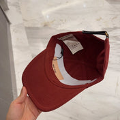 MM BASEBALL CAP IN RED FABRIC EMBROIDERED LOGO STYLE 9