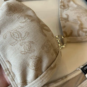 SWIMSUIT IN NUDE EMBROIDERED LOGO 604223