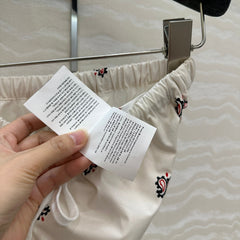 MIUMIU STRAIGHT-LEG CROPPED PANTS WITH ELASTIC WAISTBAND 261440