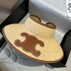 WIDE BRIM HALF HEAD HAT MODEL 650339 IN NATURAL RAFFIA STRAW