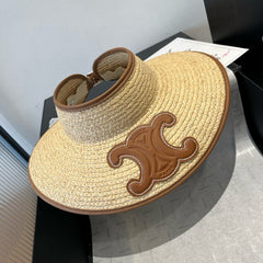 WIDE BRIM HALF HEAD HAT MODEL 650339 IN NATURAL RAFFIA STRAW