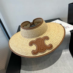 WIDE BRIM HALF HEAD HAT MODEL 650339 IN NATURAL RAFFIA STRAW