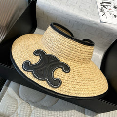 WIDE BRIM HALF HEAD HAT MODEL 650340 IN NATURAL RAFFIA STRAW