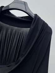 YSL 25S RUFFLED LONG-SLEEVE DRESS STYLE 131