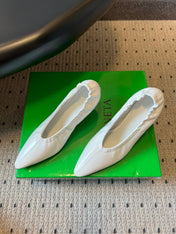 BOTTEGA VENETA 26S HIGH HEELS 40 MM IN WHITE CALFSKIN