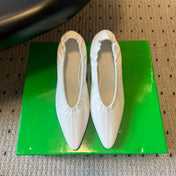 BOTTEGA VENETA 26S HIGH HEELS 40 MM IN WHITE CALFSKIN