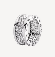 ZERO 1 WITH PAVED DIAMONDS ON THE SPIRAL RING