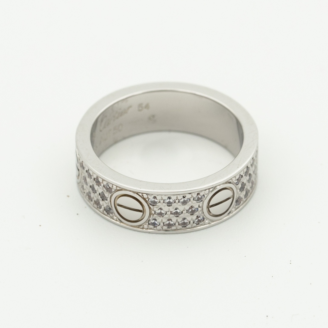 LOVE RING 6.5MM DIAMONDS PAVED