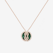 CHANCE INFINIE LUCKY MEDALS PINK GOLD NECKLACE