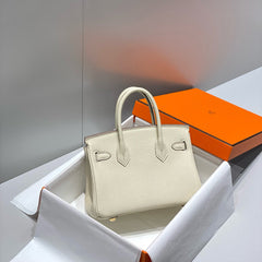 HM BIRKIN 20CM BAG MILKY WHITE TOGO LEATHER GOLD HARDWARE